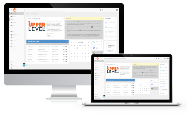 UpperLevel CRM dashboard automation. Powerful not complicated.